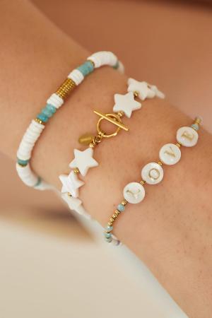Bracelet Étoile - Collection Plage Couleur Or Blanc Coquilles h5 Image3