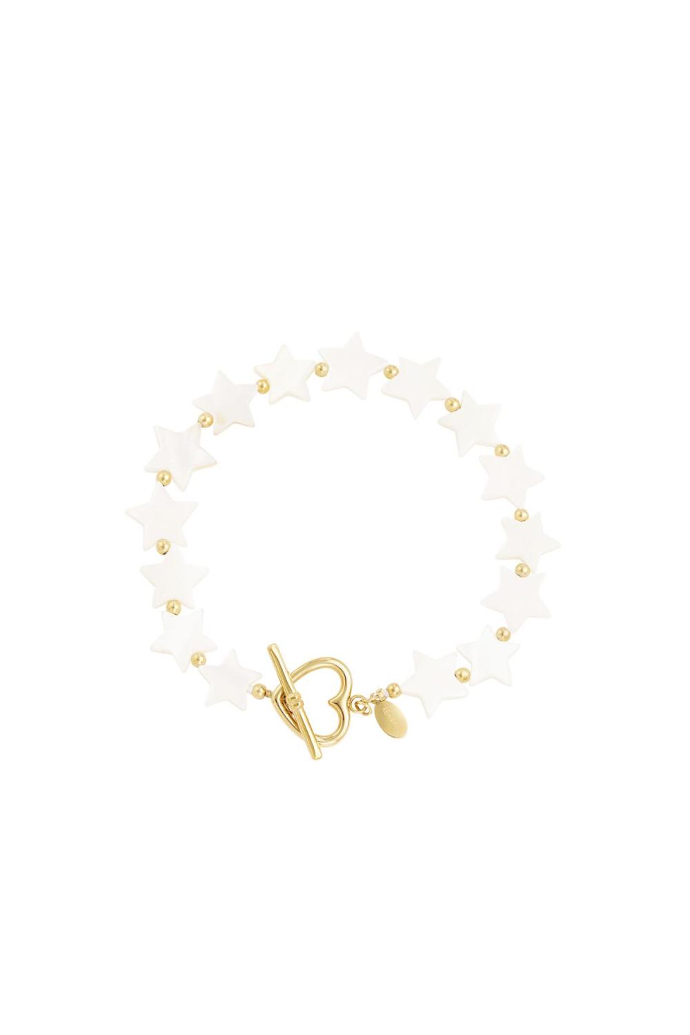 Bracelet Étoile - Collection Plage Couleur Or Blanc Coquilles 