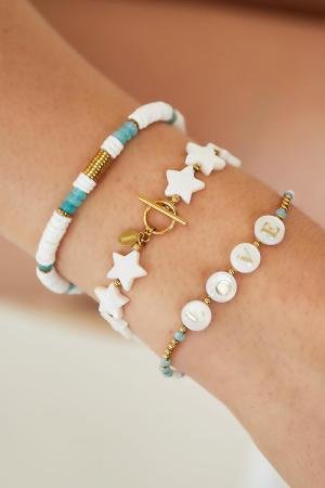 Bracelet Perles De Pierre - Collection Plage Orange Stone h5 Image2