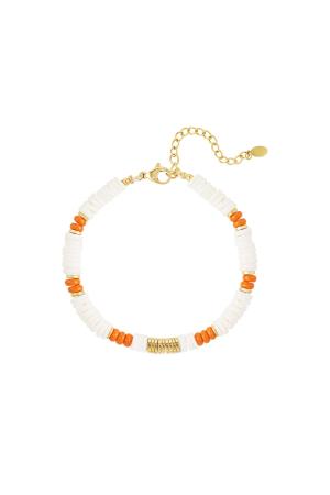 Bracelet Perles De Pierre - Collection Plage Orange Stone h5 