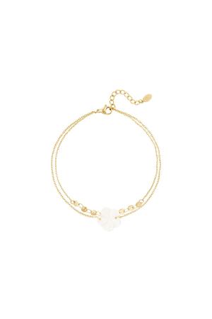 Bracelet Fleur - Collection Plage Couleur Or Acier Inoxydable h5 