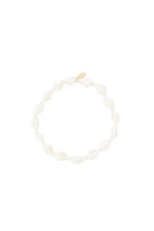 Bracelet Coquillage - Collection Plage Blanc Acier Inoxydable h5 