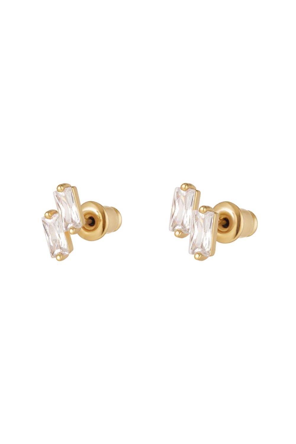 Clous D'oreilles Pierres Colorées - Collection Sparkle Cuivré 