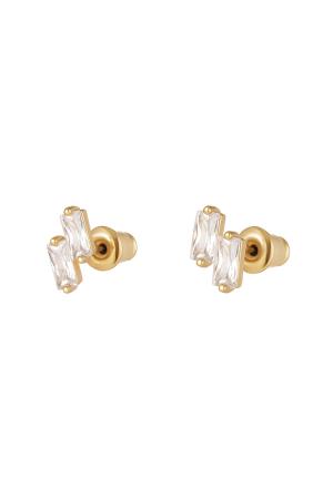 Clous D'oreilles Pierres Colorées - Collection Sparkle Cuivré h5 