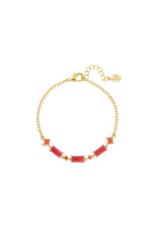 Bracelet Pierres De Couleur - Collection Sparkle Couleur Orange & Couleur Or Cuivré h5