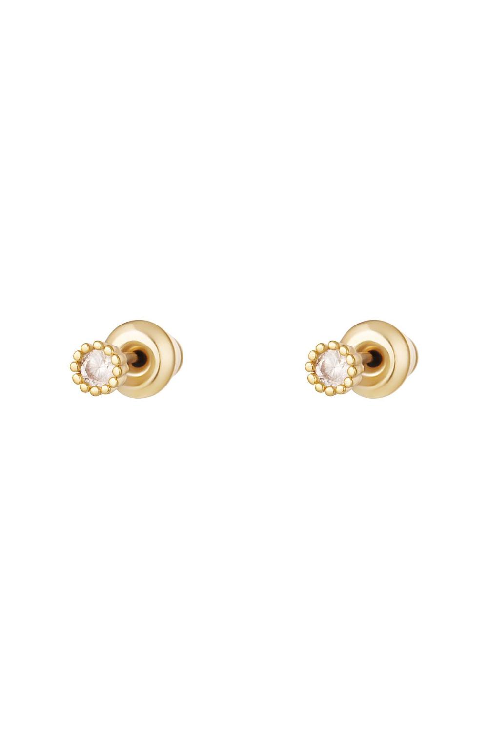 Clous D'oreilles Zircon - Collection Sparkle Cuivré 