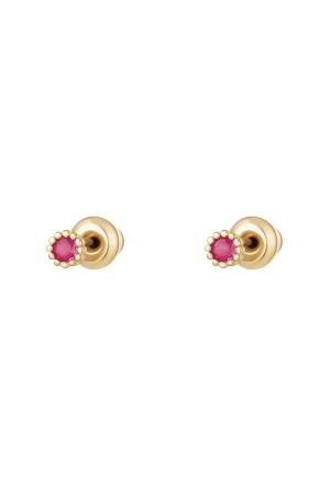 Clous D'oreilles Zircon - Collection Sparkle Cuivré h5 