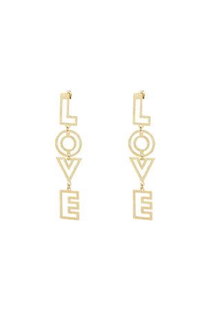 Boucles D'oreilles Love Avec Motif Acier Inoxydable h5 