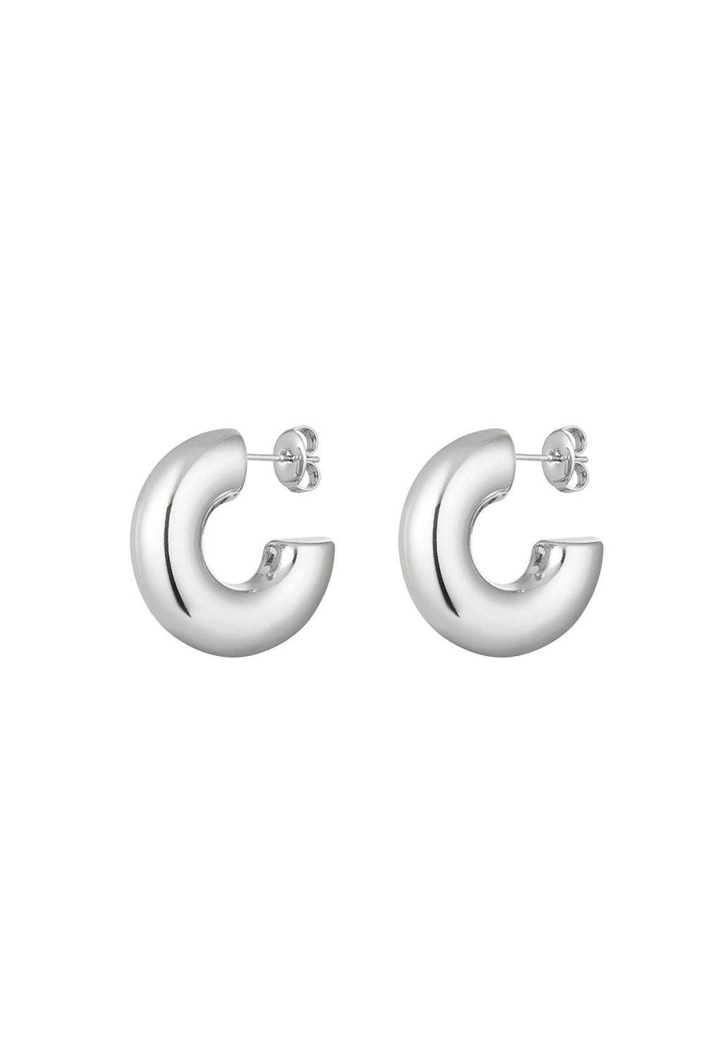 Clous D'oreilles Demi-Ronds Basiques Acier Inoxydable 