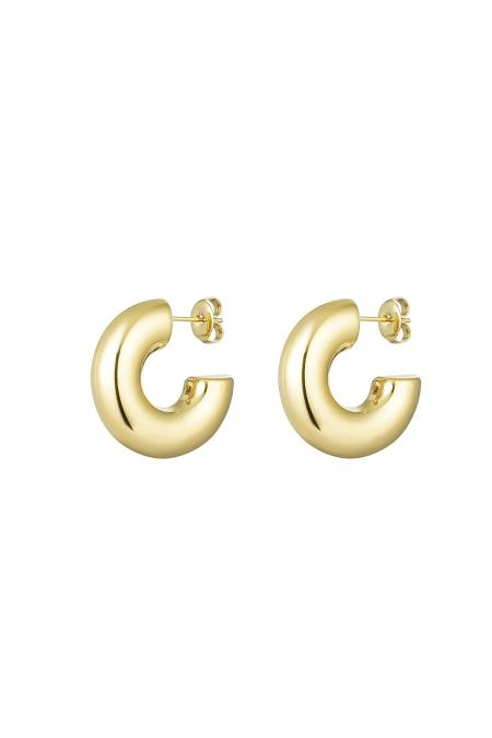 Clous d'oreilles demi-ronds basiques Acier inoxydable