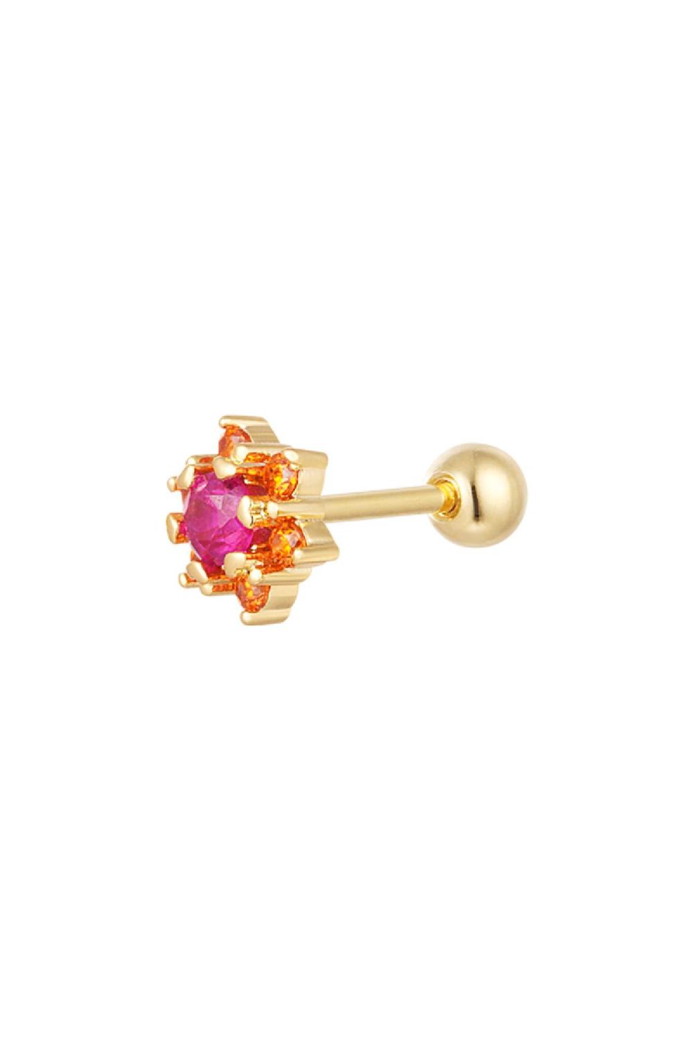 Piercing Fleur - Collection Sparkle Fuchsia Cuivré h5Image2
