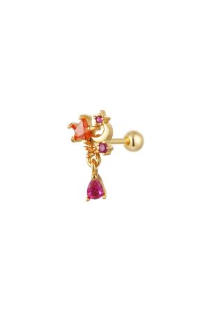 Piercing Lune Et Étoile - Collection Sparkle Fuchsia Cuivré h5 