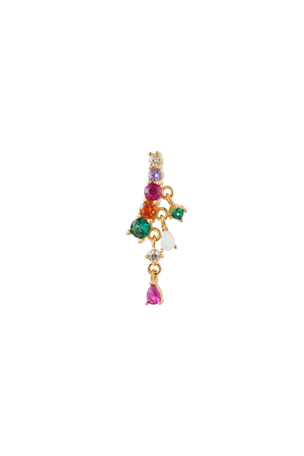 Piercing Pierres De Couleur - Collection Sparkle Multicouleur Cuivré 