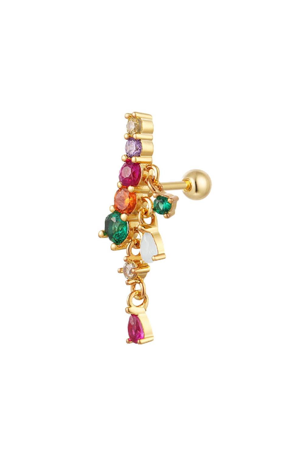Piercing Pierres De Couleur - Collection Sparkle Multicouleur Cuivré Image2