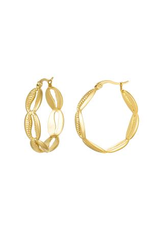 Boucles D'oreilles Aspect Coquillage Acier Inoxydable h5 