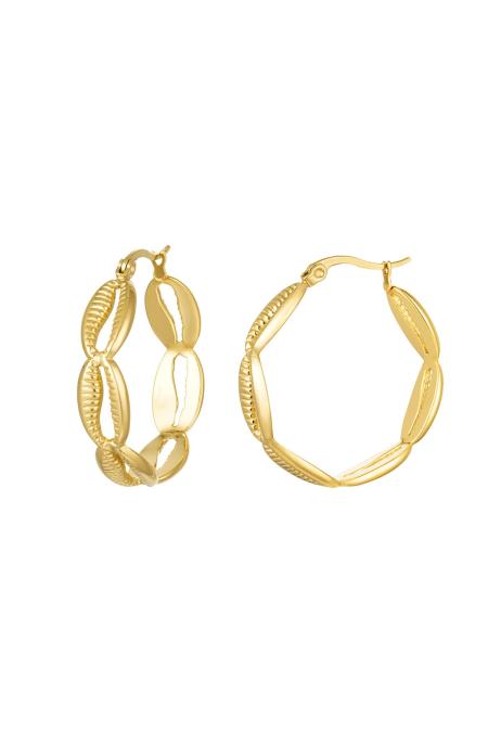 Boucles d'oreilles aspect coquillage Acier inoxydable