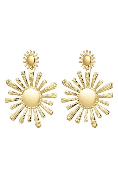 Boucles d'oreilles fleurs en acier inoxydable