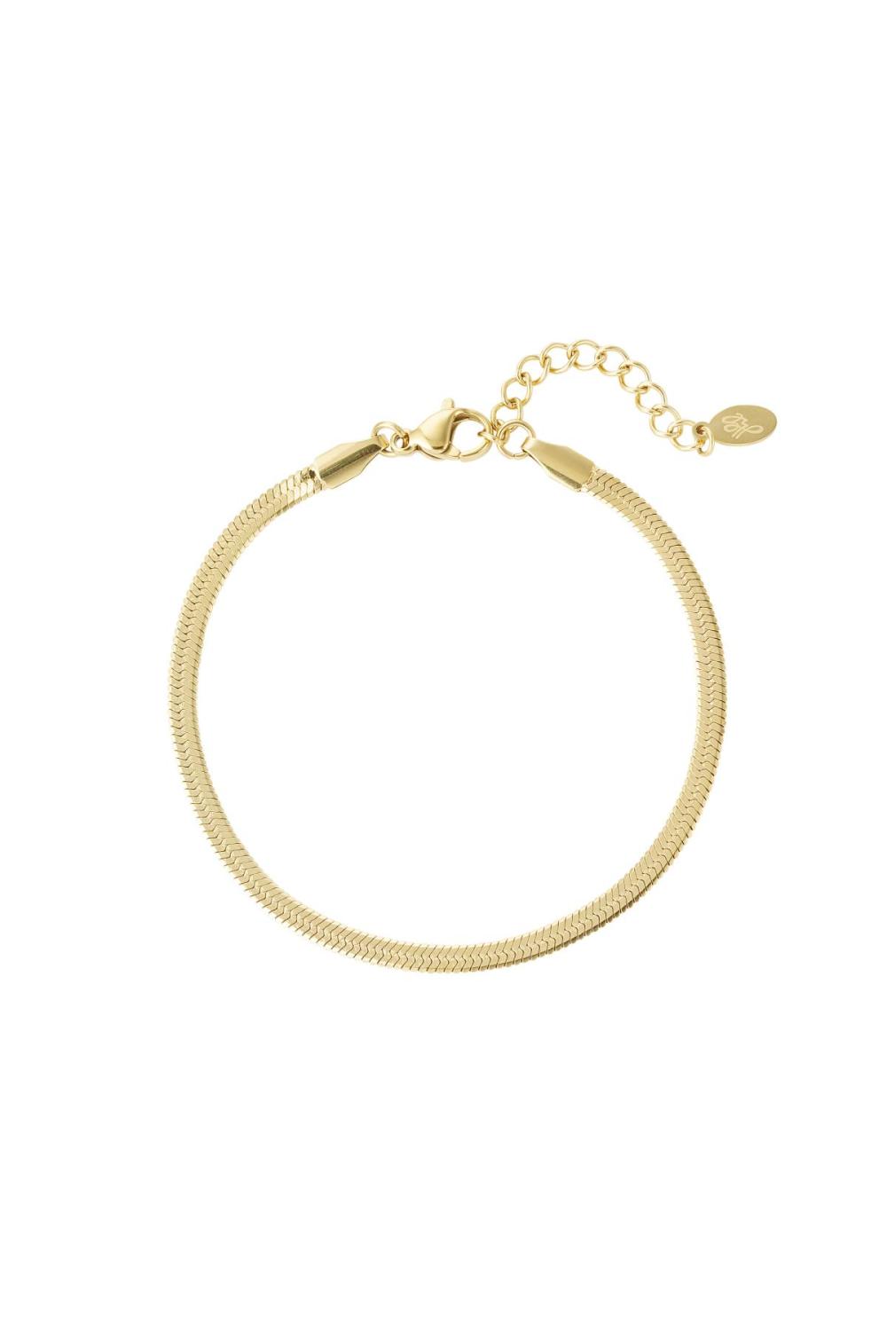 Bracelet De Base Couleur Or Acier Inoxydable 