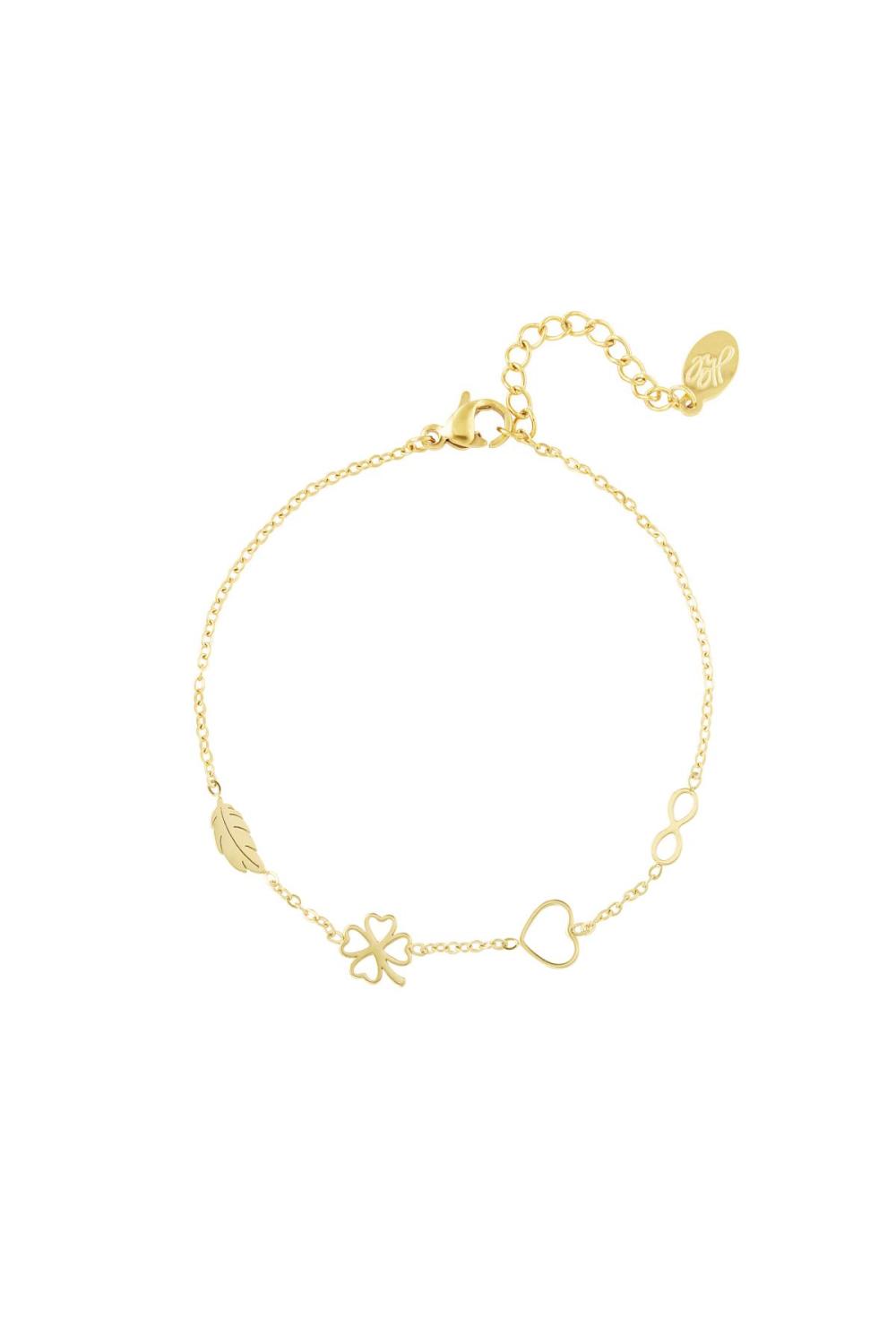 Charmes De Bracelets Couleur Or Acier Inoxydable 