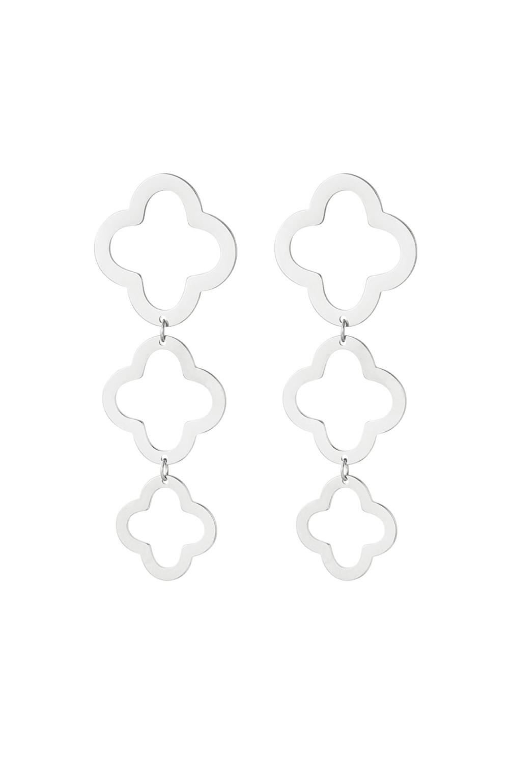 Boucles D'oreilles Déclaration Trèfles Acier Inoxydable 