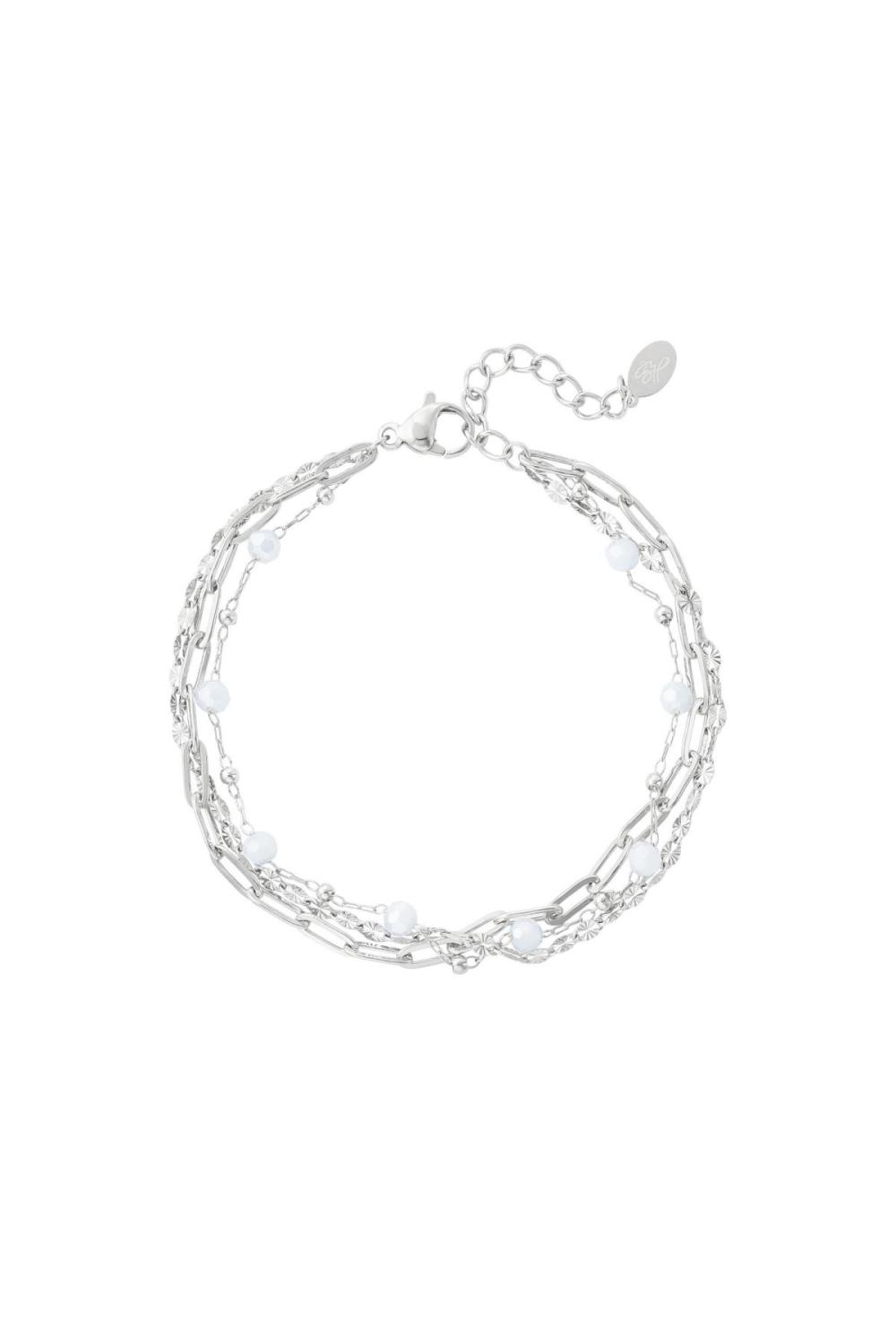 Bracelet Trois Couches De Détails Colorés Acier Inoxydable