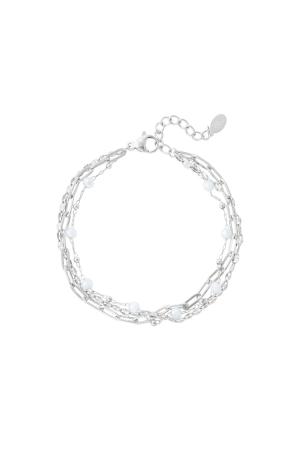 Bracelet Trois Couches De Détails Colorés Acier Inoxydable h5