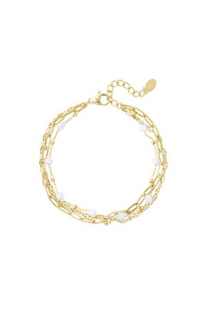 Bracelet Trois Couches De Détails Colorés Acier Inoxydable (Pack With Plastic Bag) h5 