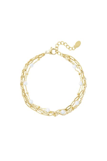 Bracelet trois couches de détails colorés Acier inoxydable