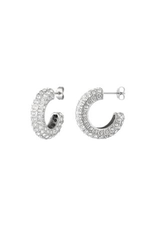 Clous D'oreilles Zircon Argenté Acier Inoxydable h5 