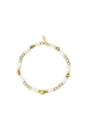 Bracelet Perles Joyeuses - Collection Pierres Naturelles Couleur Or Blanc Stone h5 
