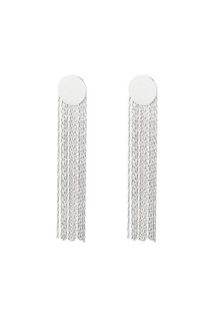 Boucles D'oreilles Tendance Rondes Argenté Acier Inoxydable h5 