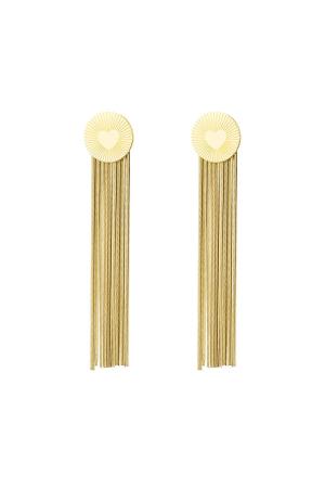 Boucles D'oreilles Tendance Rond/Coeur Acier Inoxydable h5 