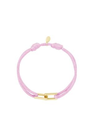 Lien De Bracelet En Tissu Fuchsia Acier Inoxydable h5 