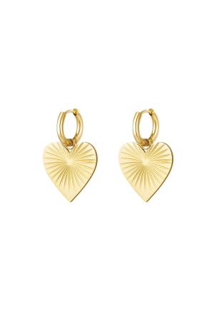 Boucles D'oreilles Avec Coeur Acier Inoxydable h5 
