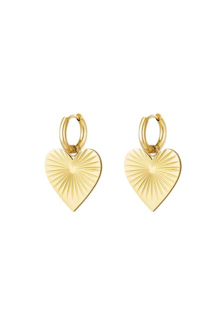 Boucles d'oreilles avec coeur Acier inoxydable