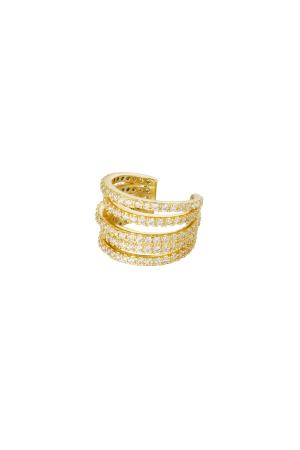 Manchette D'oreille Strass Cuivré h5 