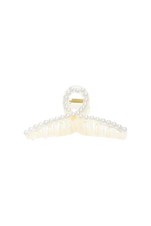 Barrette Amy Plastique Blanc h5 