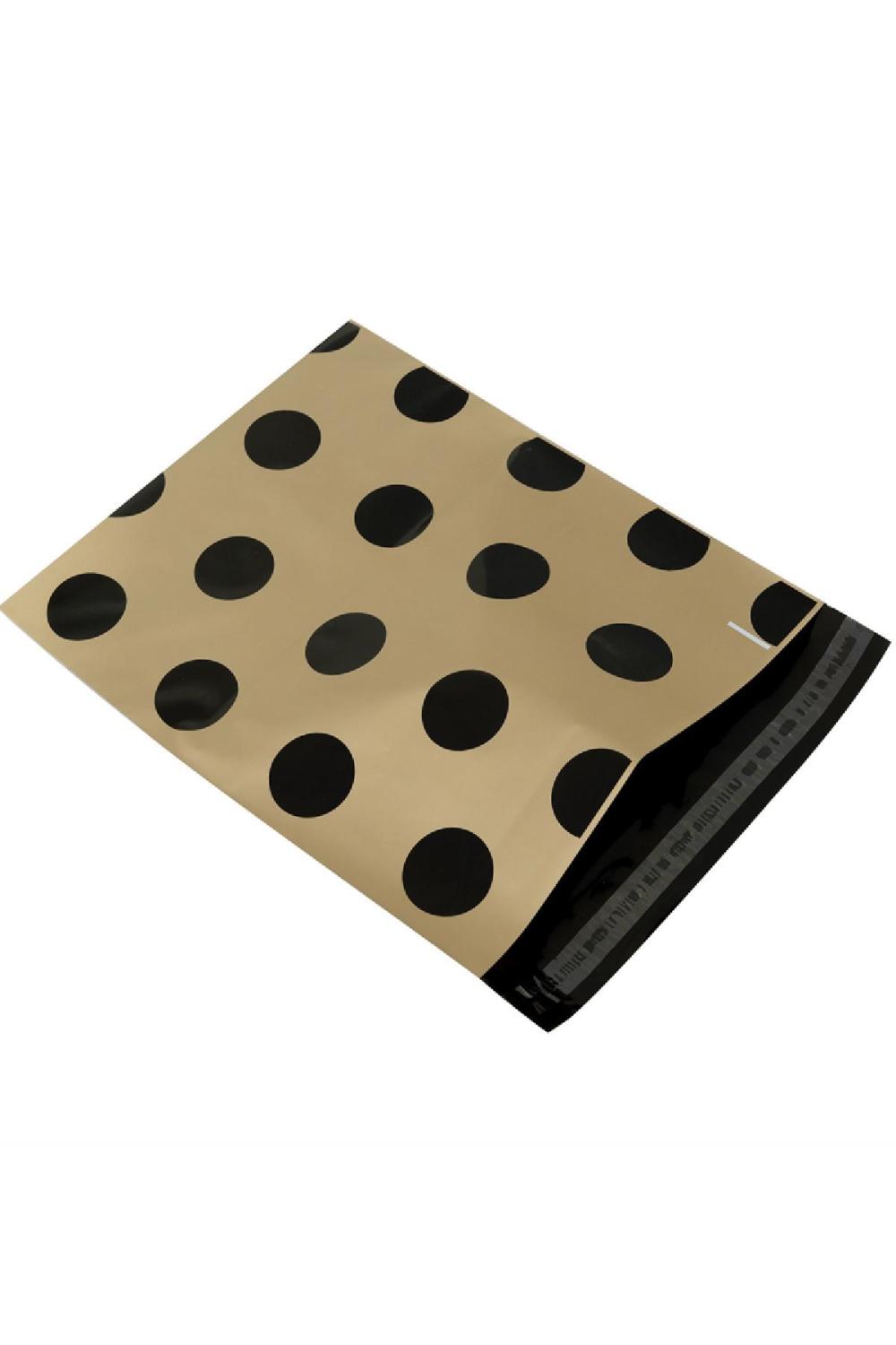 Points De Sac D'expédition En Plastique Noir & Beige h5Image2