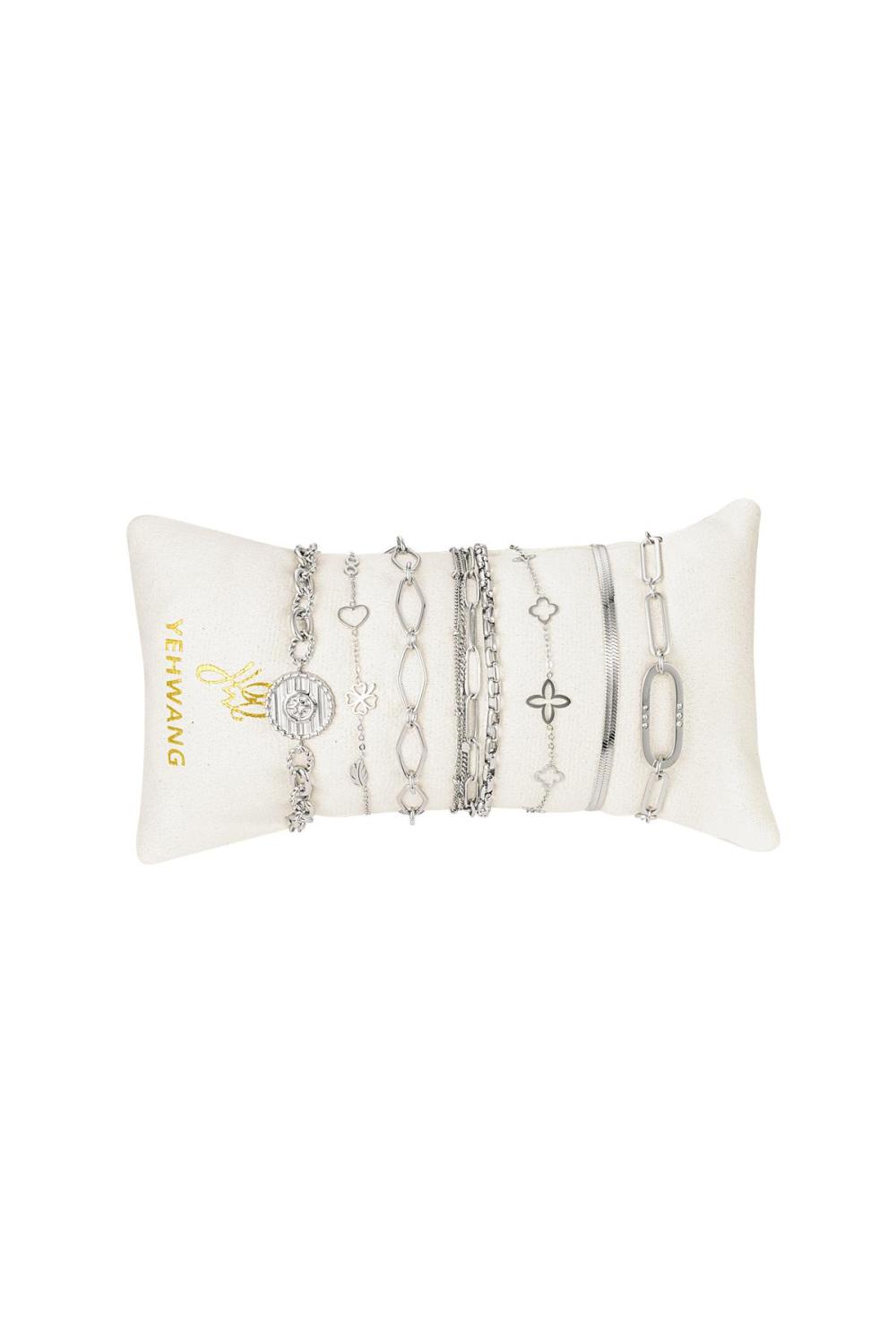 Les Bracelets Présentent Des Breloques De Parure De Bijoux Couleur Or Acier Inoxydable 