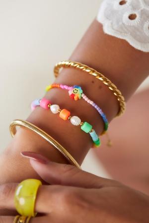 Bracelet Perles Colorées - Collection Arc-En-Ciel Multicouleur Acier Inoxydable h5 Image2
