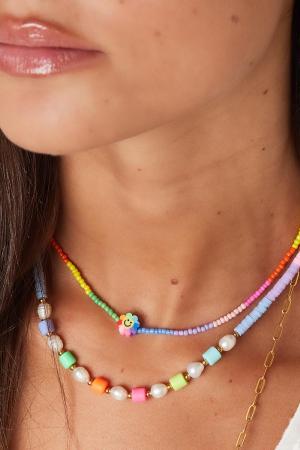 Collier De Perles Colorées - Collection Rainbow Multicouleur Acier Inoxydable h5 Image3