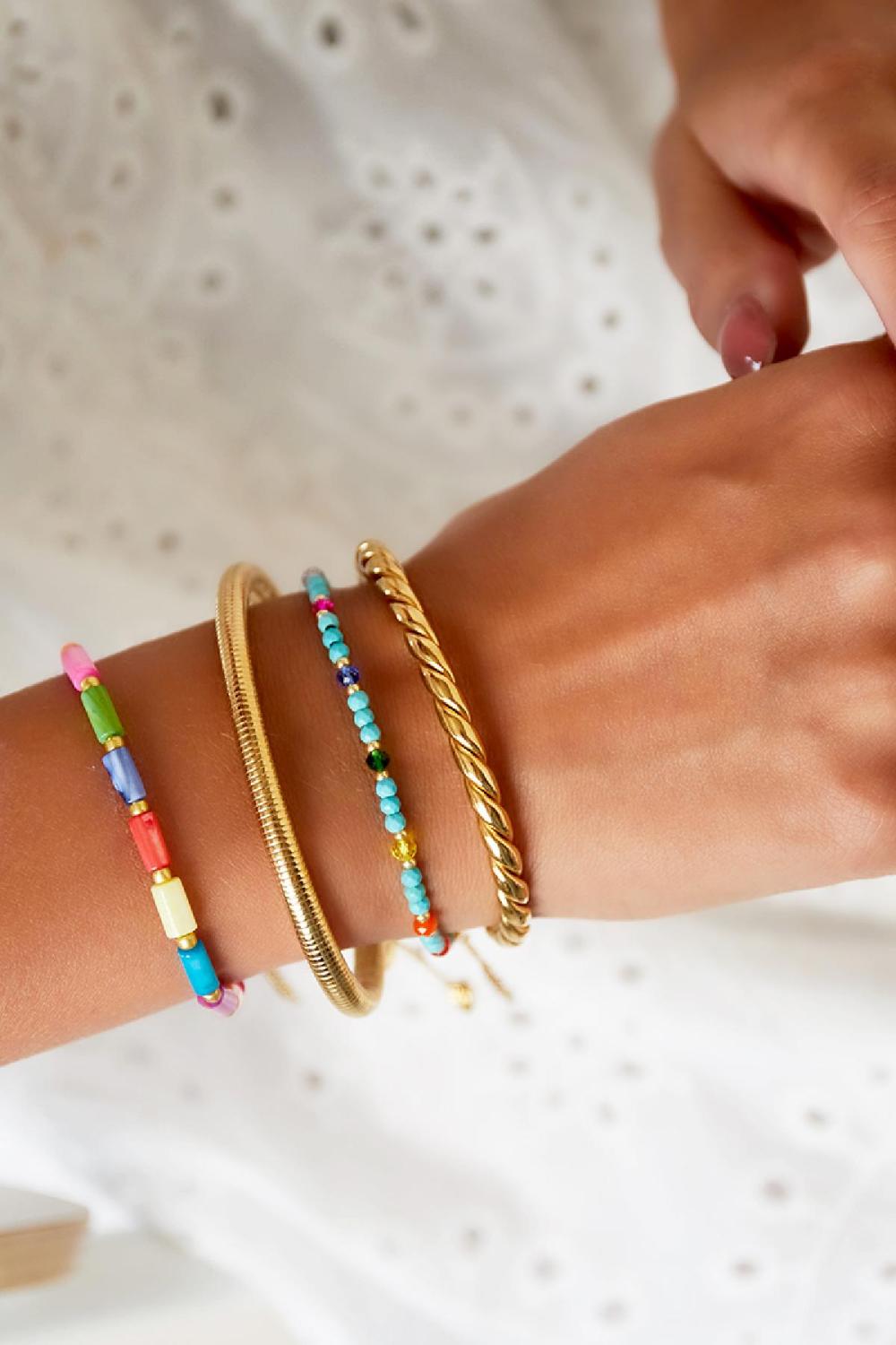 Bracelet Coloré - Collection Arc-En-Ciel Multicouleur Acier Inoxydable h5Image2