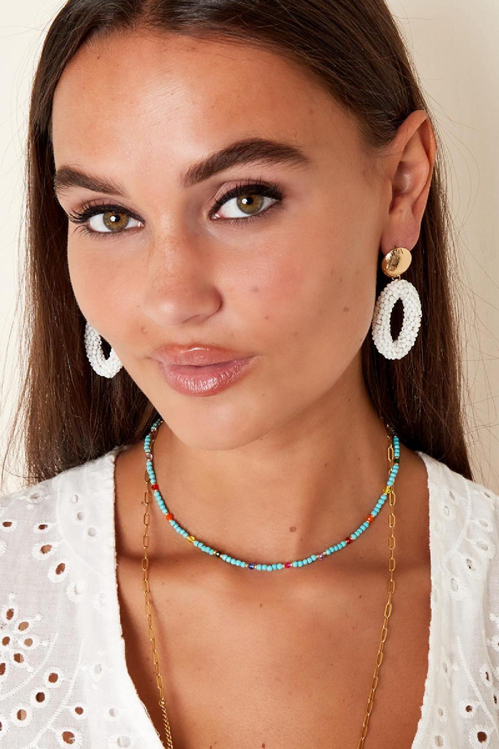 Collier Blue Lagoon - Collection Rainbow Turquoise Acier Inoxydable Image2