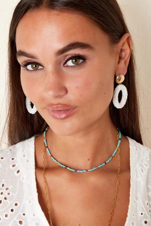 Collier Blue Lagoon - Collection Rainbow Turquoise Acier Inoxydable h5 Image2