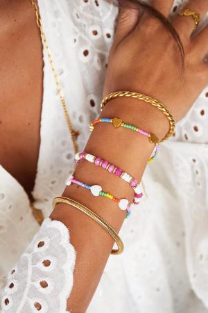 Bracelet Coeurs D'amour - Collection Arc-En-Ciel Multicouleur Acier Inoxydable h5 Image2