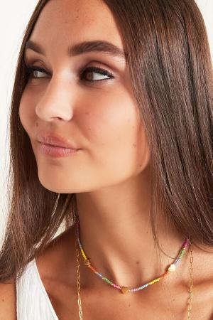 Collier Coeurs Dorés - Collection Rainbow Multicouleur Acier Inoxydable h5 Image2