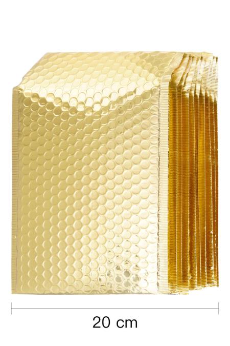 Enveloppe d'emballage 30x20 Couleur or Plastique 2