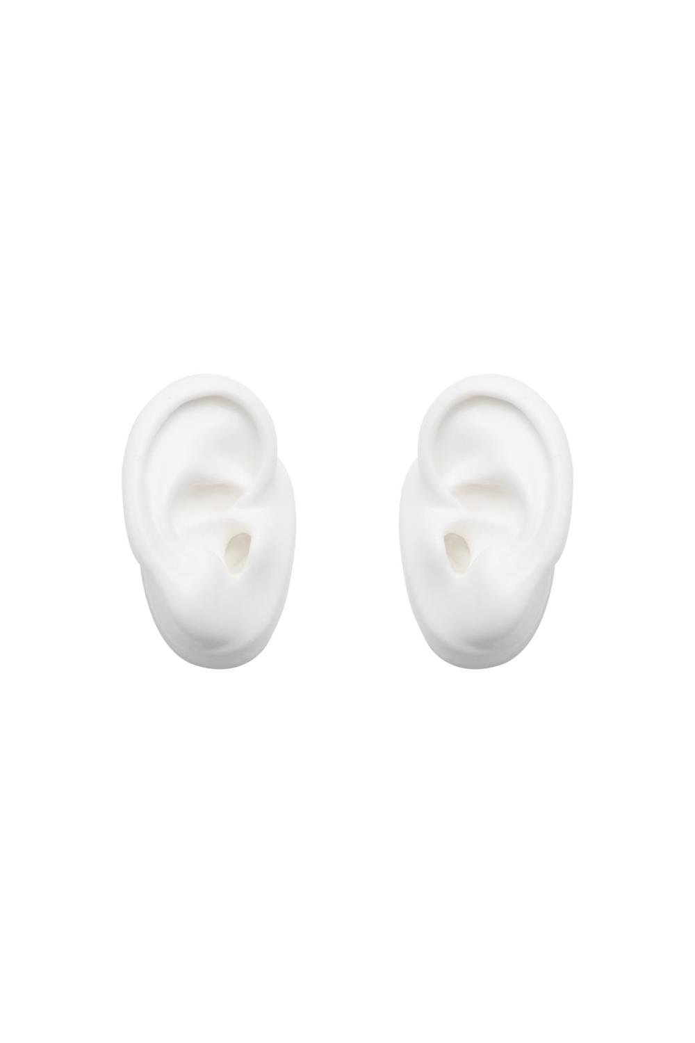 Display Ear Set Blanc Plastique