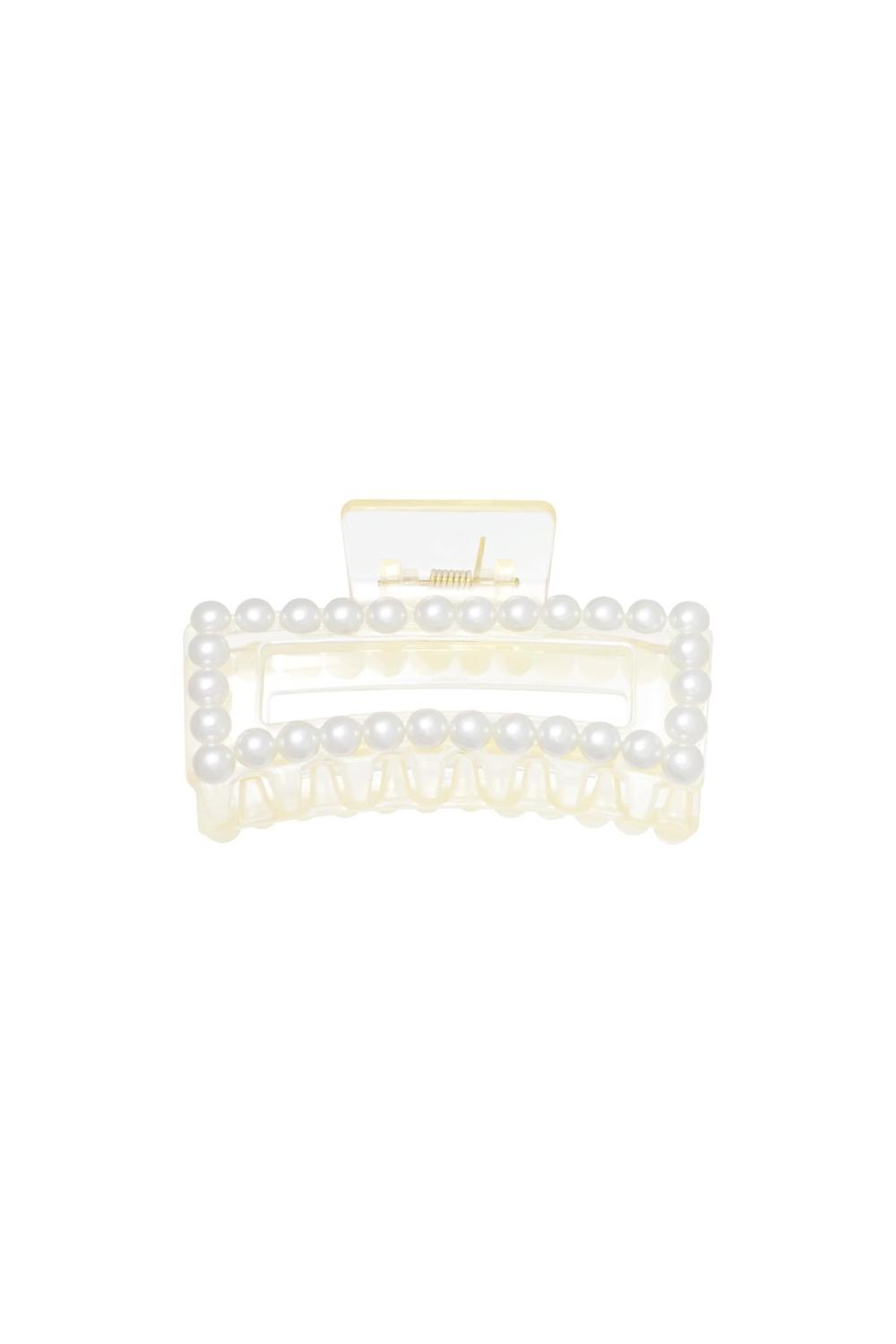 Pince À Cheveux Pearl Dream Blanc Plastique