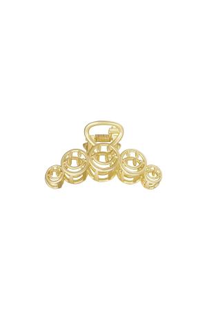 Smiley Big Metal Barrette Vieille Couleur Or Métal h5 